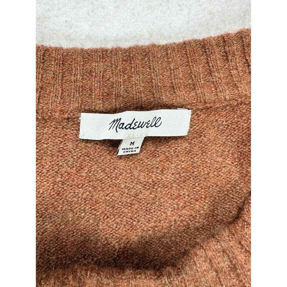 Madewell Colorblock Merino Wool Alpaca Blend Balloon Sleeve Sweater Medium M - Picture 5 of 6